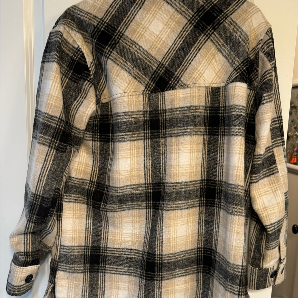 Thread And Supply Flannel Lined Shacket Shirt Jac… - image 4